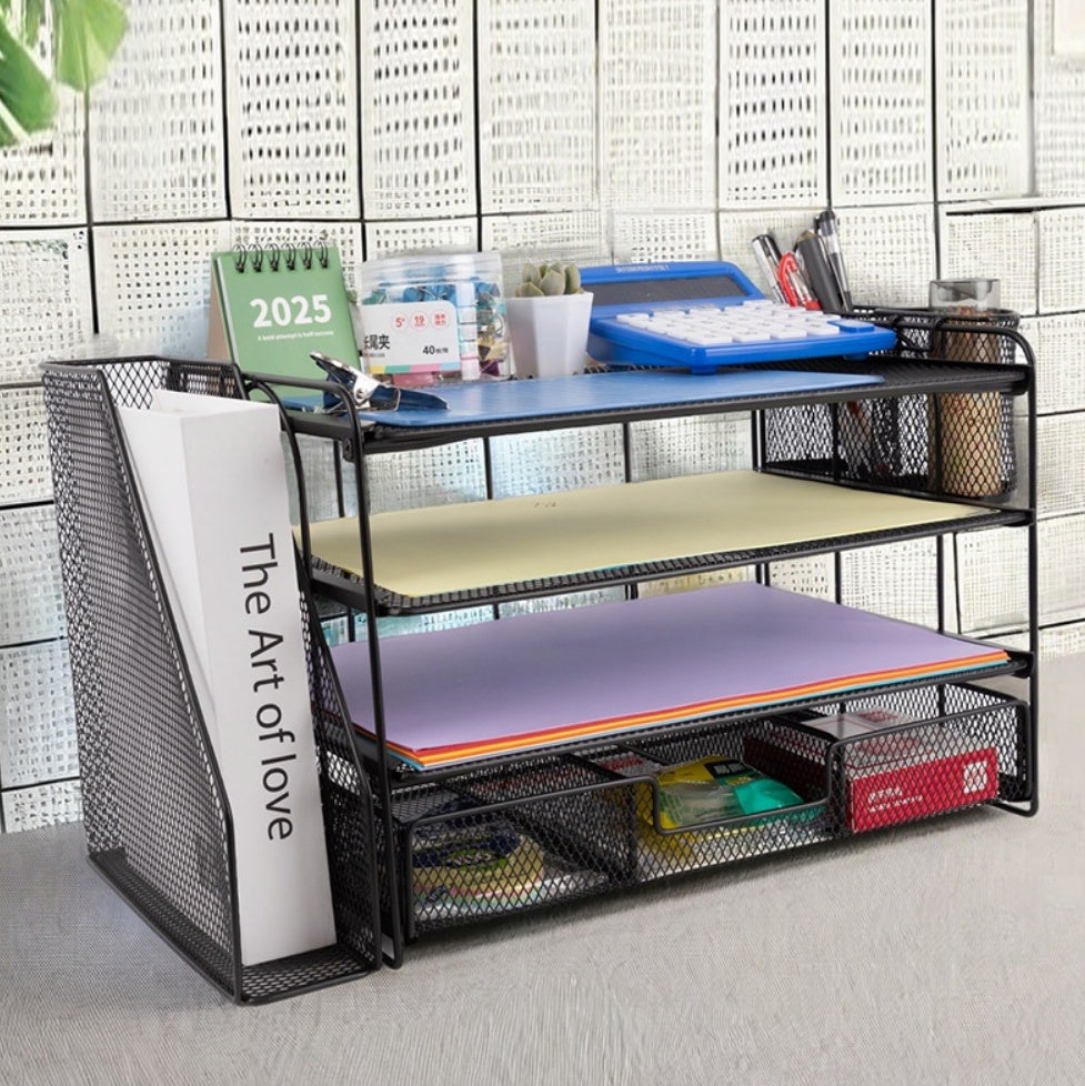 Minimal Metal Mesh Desk Organizer