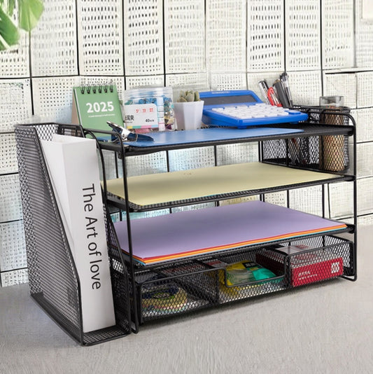 Minimal Metal Mesh Desk Organizer